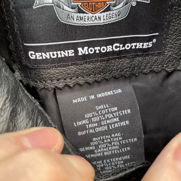 Harley-Davidson Pocket System Leather Textile Vest Size Large - Picture 5 of 12